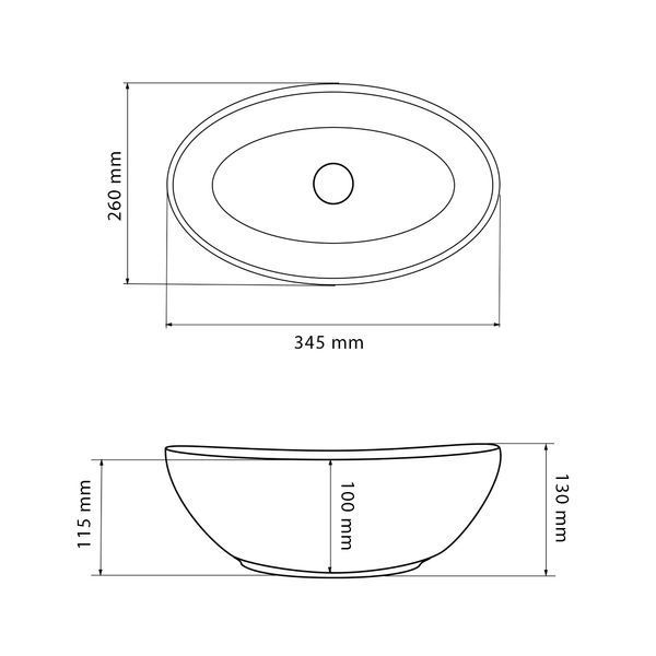 Умивальник (раковина) VBI PARMA S WHITE накладний VBI-011001 фото