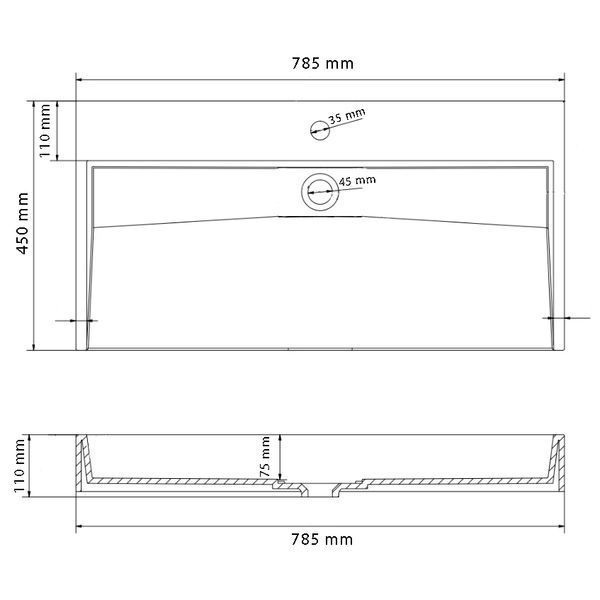 Умивальник (раковина) VBI VIESTE 80 GREY MATT накладний VBI-016801 фото