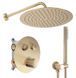 Душова система REA LUNGO BRUSHED GOLD з термостатом + BOX прихованого монтажу REA-P8551 фото 1
