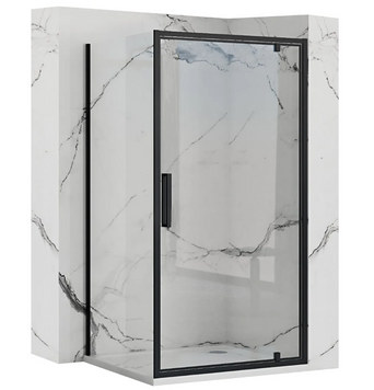 Душова кабіна REA RAPID SWING 80x80 BLACK REA-K6421 + REA-K6408 фото