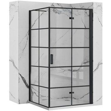 Душова кабіна REA MOLIER 90x100 BLACK REA-K8531 + REA-K6963 фото