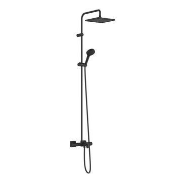 VERNIS SHAPE душова система Showerpipe 240 із термостатом для ванни, 1jet, колір чорний матовий 91328 фото