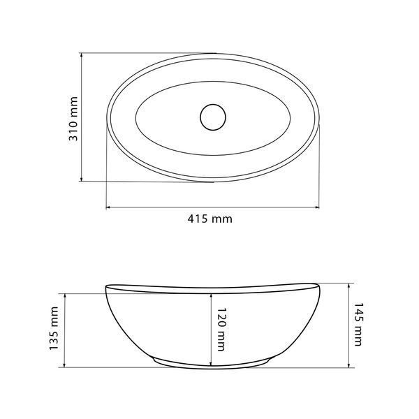 Умивальник (раковина) VBI PARMA WHITE накладний VBI-011000 фото