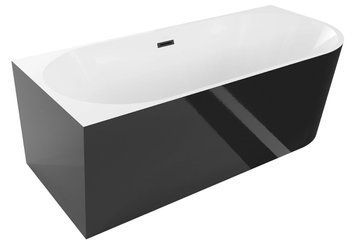 Ванна кутова MEXEN MIA 170x80 BLACK WHITE-B акрилова ліва MEX-52691708075L-B фото