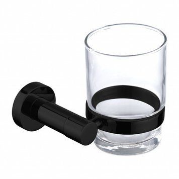 стакан з тримачем Omnires Modern Project black matt (MP60320BL) MP60320BL фото
