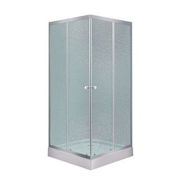 Душова кабіна Lidz Wawel SC90x90.SAT.LOW.FR, скло Frost 4 мм + Lidz Душовий піддон KAPIELKA ST90x90х14 LWASC9090SLFSET фото