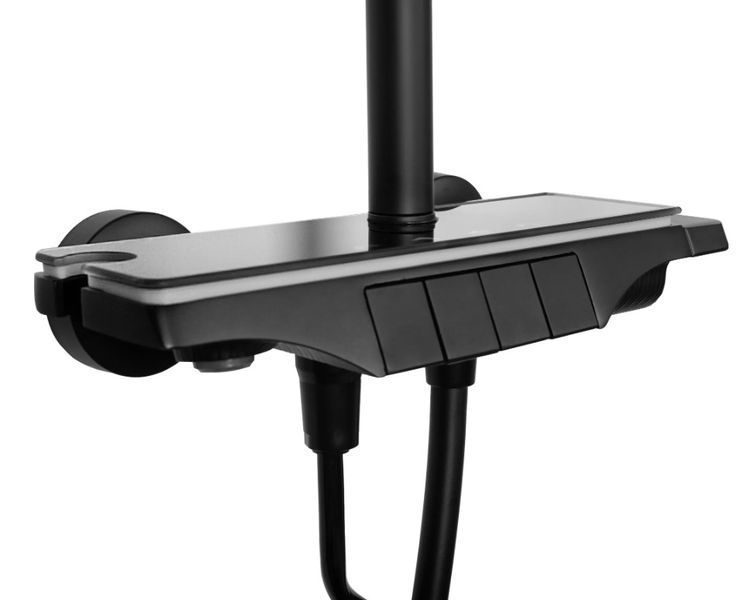 Душовий гарнітур REA SAVIO LED BLACK з термостатом REA-P8410 фото