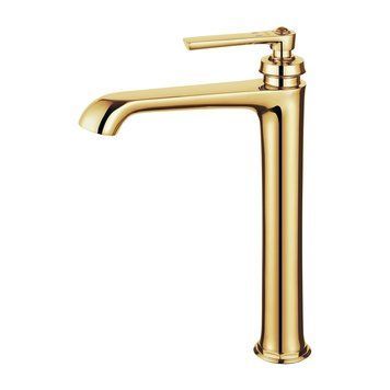 Змішувач для умивальника Omnires Armance gold, високий (AM5213GL) AM5213GL фото