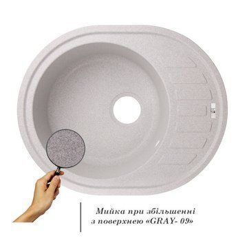 Кухонна мийка Lidz 620x500/200 GRA-09 (LIDZGRA09620500200) LIDZGRA09620500200 фото