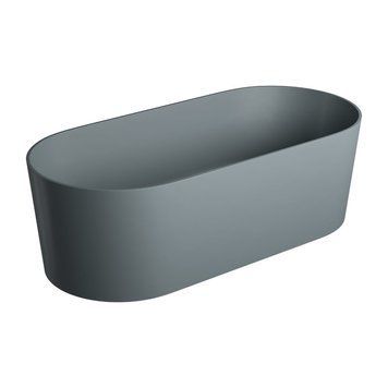ванна кам'яна Omnires Ovo 160x75 овальна ash gray (OVOWWAG) OVOWWAG фото
