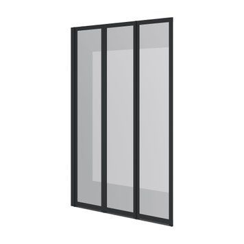Шторка на ванну трьохелементна Style 1000х1500мм (left) black matt, скло 4мм clear 98c10f87-8ae4-11ef-bb6c-a0423f42a789 фото