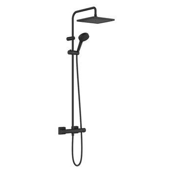 VERNIS SHAPE душова система Showerpipe 240 з термостатом, 1jet, колір чорний матовий 91330 фото