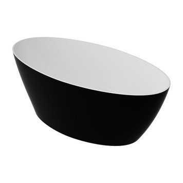 ванна зі штучного каменю Omnires Siena 160x80 прямокутна black (SIENAWWBCP) SIENAWWBCP фото