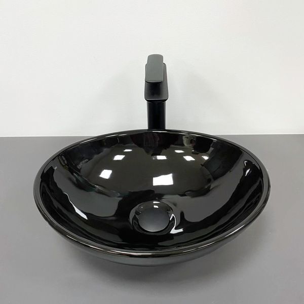 Умивальник (раковина) VBI PARMA BLACK GLOSSY накладний VBI-011021 фото