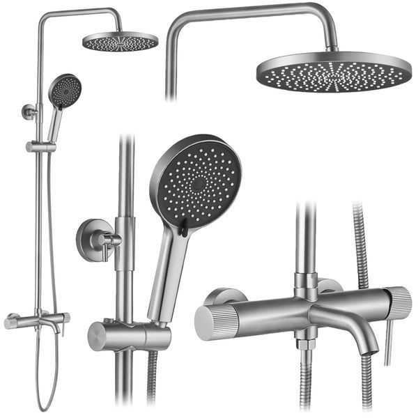 душова система Rea Lungo Stripe brushed nickel (REA-P9491) REA-P9491 фото