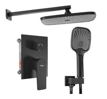 Душова система REA MOBY BLACK + BOX прихованого монтажу REA-P2402 фото