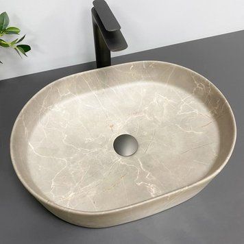 Умивальник (раковина) VBI VERONA 50 BEIGE STONE MATT накладний VBI-011325 фото