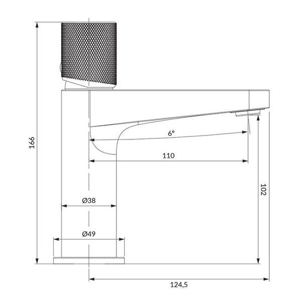 Змішувач для умивальника Omnires Contour chrome (CT8010CR) CT8010CR фото