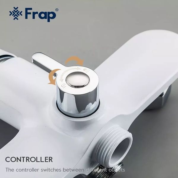 Змішувач для ванни Frap F2249, білий/хром F2249 фото