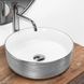 Умивальник (раковина) REA SAMI BRUSHED SILVER WHITE накладний REA-U3304 фото 2