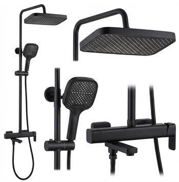 душова система для ванни та душу Rea Arlo black matt (REA-P7440) REA-P7440 фото