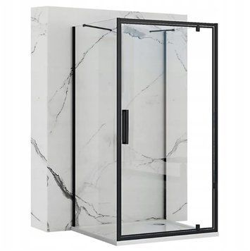 Душова кабіна REA RAPID SWING 80х80 BLACK REA-KPL-009949 фото