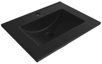 Умивальник (раковина) MEXEN ATENA 61 BLACK MATT врізний чорний MEX-25016070 фото