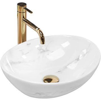 Умивальник (раковина) REA SOFIA NATURE MARBLE накладний мармур REA-U6605 фото
