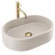 умивальник Rea Nicoletta Beige 50x36 матовий, бежевий, імітація каменю (REA-U7346) REA-U7346 фото 4