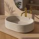 умивальник Rea Nicoletta Beige 50x36 матовий, бежевий, імітація каменю (REA-U7346) REA-U7346 фото 3