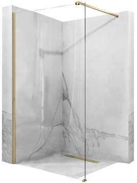 Душова стінка REA AERO 100 BRUSHED GOLD REA-K4701 фото