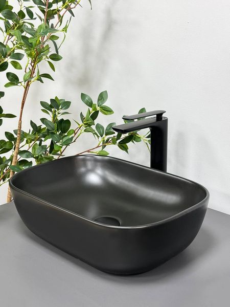Умивальник (раковина) VBI RAVENNA BLACK MATT накладний VBI-011203 фото