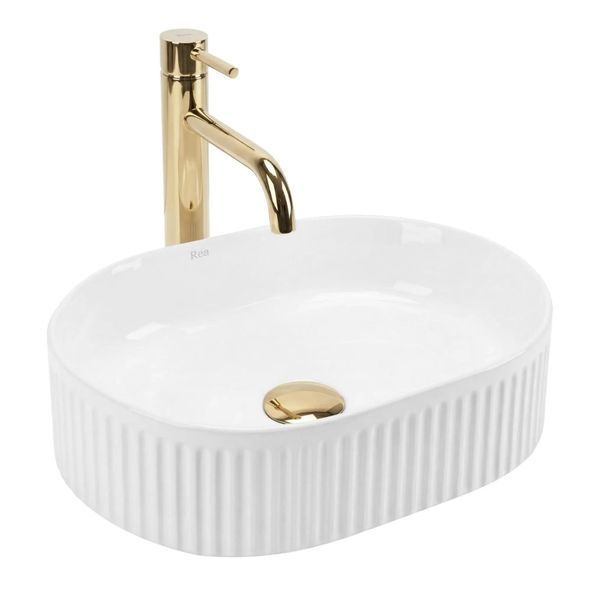 умивальник Rea Vanda Mini 40x30 глянсовий, білий (REA-U3536) REA-U3536 фото