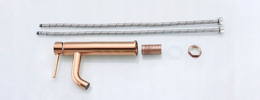 Змішувач для раковини (умивальника) REA LUNGO ROSE GOLD золото рожеве REA-B6321 фото