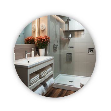 Дзеркало Qtap Taurus R800 з LED-підсвічуванням Touch, з антизапотіванням, з димером, рег. темп. кольору (3000-6500K) QT2478R807 QT2478R807 фото