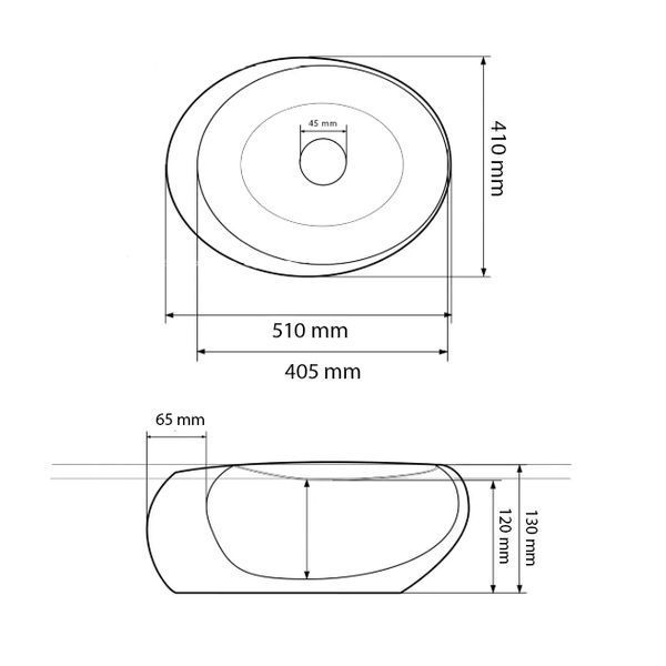 Умивальник (раковина) VBI RICCIA LIGHT STONE GLOSSY накладний VBI-017202 фото