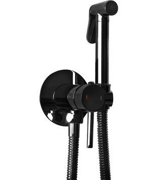 Набір гігієнічного душу REA LOOP BLACK GLOSSY чорний * REA-B5656 фото