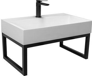 Cтелаж для умивальника REA GOYA 70 BLACK чорний REA-U8668 фото