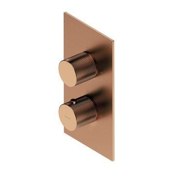 Змішувач для душу Omnires Contour прихованого монтажу, з термостатом, brushed copper (CT8036CPB) CT8036CPB фото