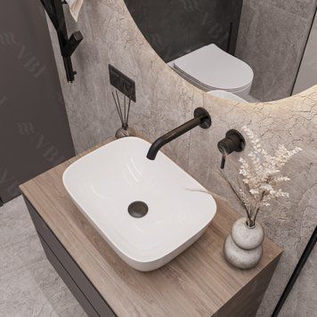 Умивальник (раковина) VBI RAVENNA WHITE накладний VBI-011200 фото