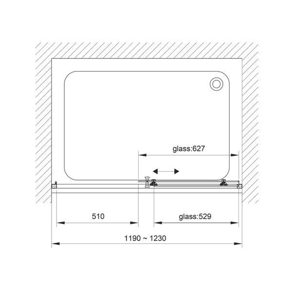 TD120G Душові двері TREND двосекційні 1200x1900 мм скло grape 1527212304 фото
