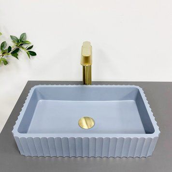 Умивальник (раковина) VBI FLORENTIA BLUE MATT накладний VBI-015003 фото