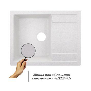 Кухонна мийка Lidz 650x500/200 WHI-01 (LIDZWHI01650500200) LIDZWHI01650500200 фото