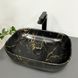 Умивальник (раковина) VBI RAVENNA MARBLE BLACK MATT накладний VBI-011209 фото 1