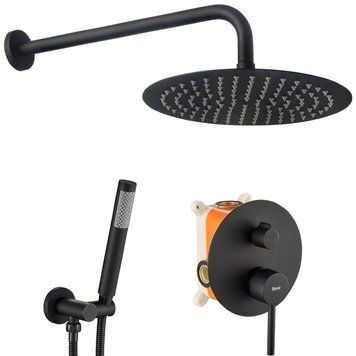 Душова система REA LUNGO BLACK + BOX прихованого монтажу REA-P4100 фото