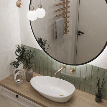 Умивальник (раковина) VBI TRENTO 65 WHITE накладний VBI-011901 фото