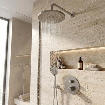 душова система прихованого монтажу Rea Lungo Stripe brushed nickel (REA-P9493) REA-P9493 фото
