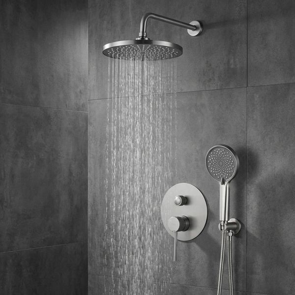 душова система прихованого монтажу Rea Lungo Stripe brushed nickel (REA-P9493) REA-P9493 фото