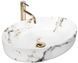 Умивальник (раковина) REA QUEEN CARRARA SHINY накладний * REA-U1232 фото 1