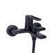 Змішувач для ванни Qtap Taurus (з душовим гарнітуром) QTTAU259BLM45662 Black Matt QTTAU259BLM45662 фото 3